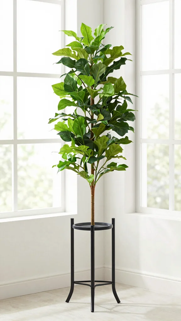 15 Iron Plant Stand Ideas for Rustic, Strong Spaces - 7. Adjustable Iron Stands 1