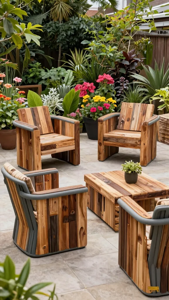 15 Patio Lounge Furniture Ideas for Relaxation - 11. Biodegradable Outdoor Furniture 1