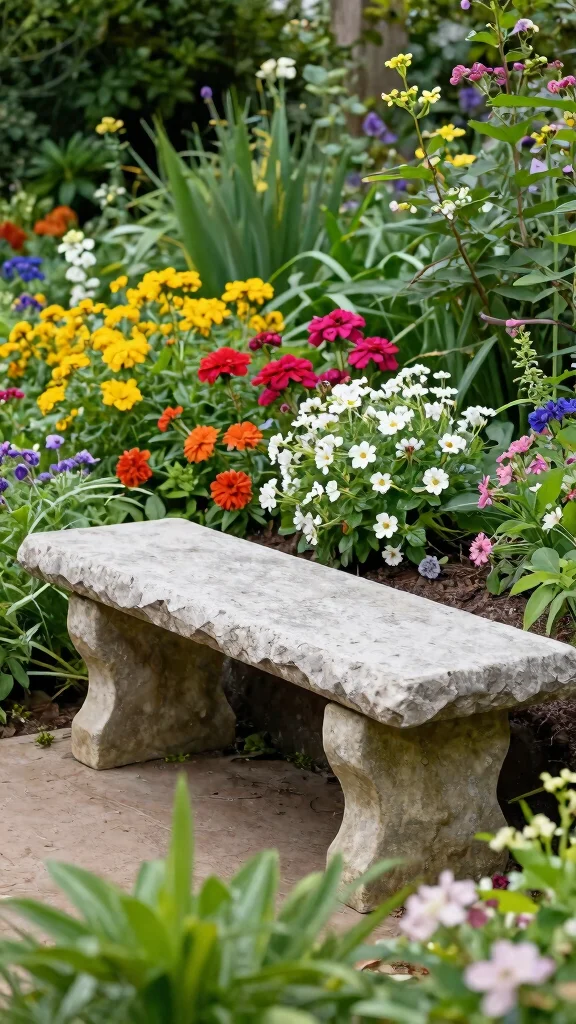 15 Patio Lounge Furniture Ideas for Relaxation - 14. Natural Stone Benches 1