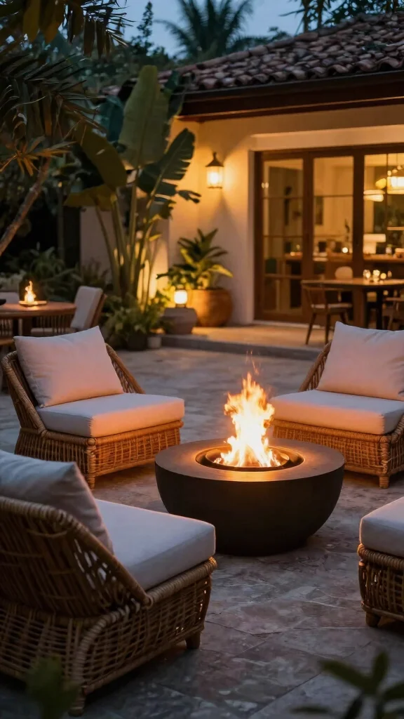 15 Patio Lounge Furniture Ideas for Relaxation - 8. Sustainable Fire Pit Loungers 1