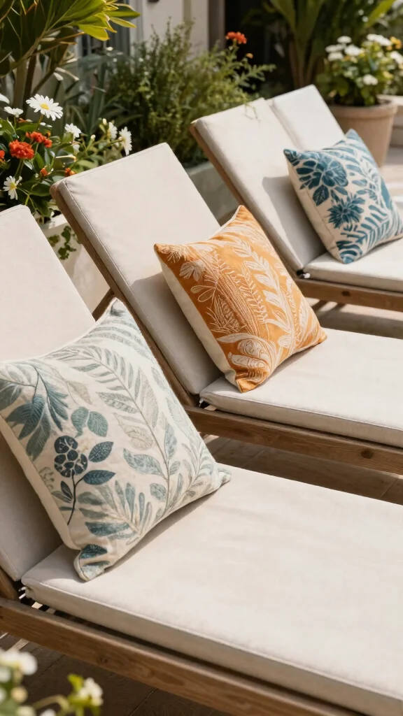 15 Patio Lounge Furniture Ideas for Relaxation - 9. Organic Cotton Throw Pillows 1