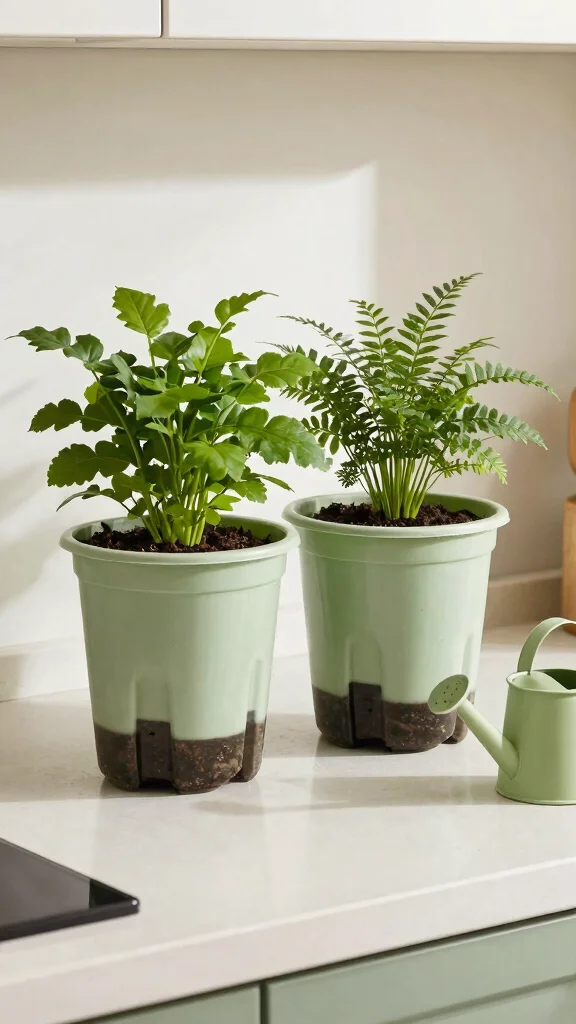 15 Plastic Flower Pots Ideas Lightweight Versatile - 12. DIY Self-Watering Pots 1