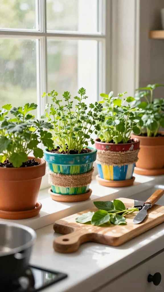 15 Plastic Flower Pots Ideas Lightweight Versatile - 2. Eco-Friendly Herb Garden 1