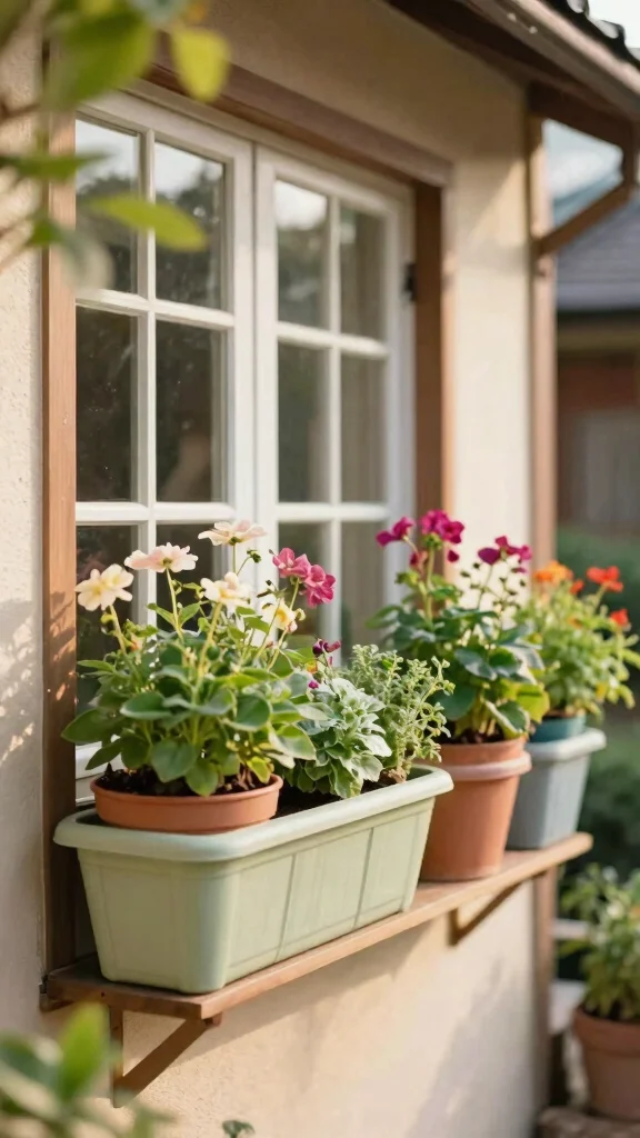 15 Plastic Flower Pots Ideas Lightweight Versatile - 5. Window Box Planters 1
