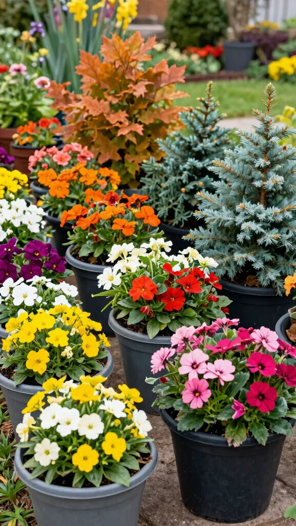 15 Plastic Flower Pots Ideas Lightweight Versatile - 9. Seasonal Displays 1