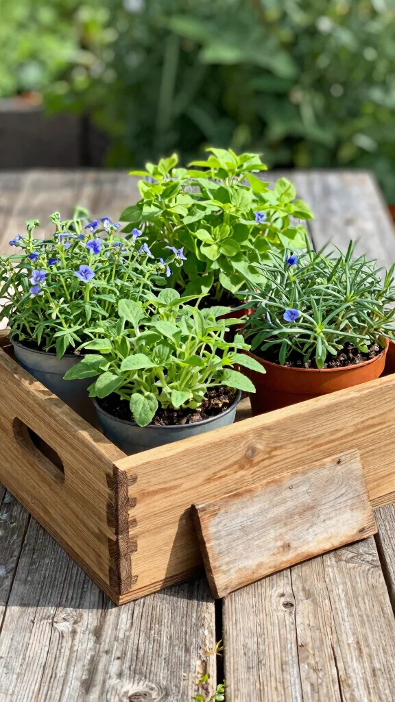 15 Rustic Plant Stand Ideas Farmhouse Style - 5. Repurposed Wooden Box 1