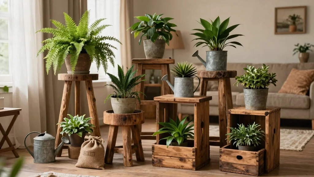 15 Rustic Plant Stand Ideas Farmhouse Style